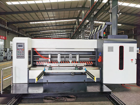 品質  Pizza Box Making Iron Corrugated Carton Flexo Printing Machine 380V 工場