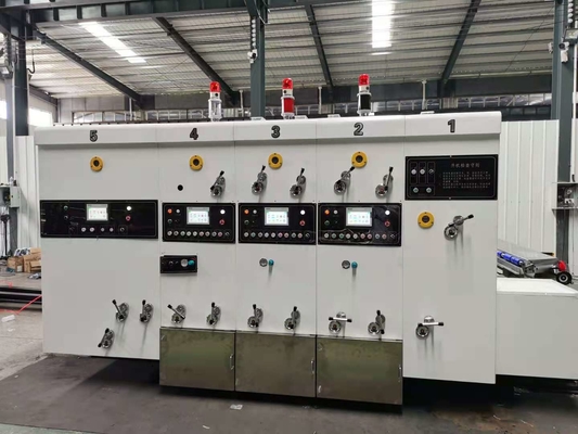 1台の色フル オートの波形箱機械Slotter
