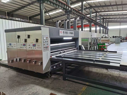 1台の色フル オートの波形箱機械Slotter