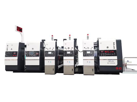 ダイ カッタSlotterの二重色のFlexoプリンターが付いているFlexoプリンターに与える先端